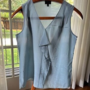 Talbots blue silk sleeveless top 8P petite
